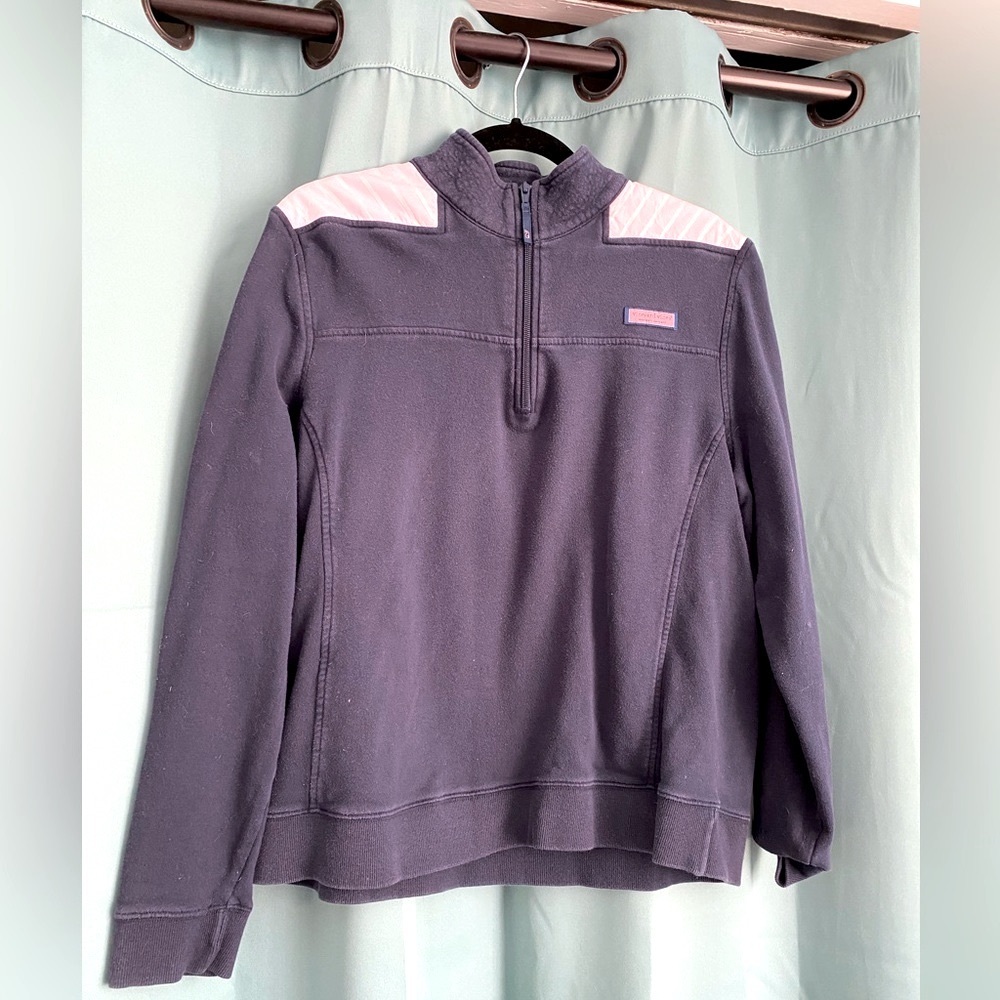 Navy Blue/Pink Stripe Detail Vinyard Vines Shep Shirt